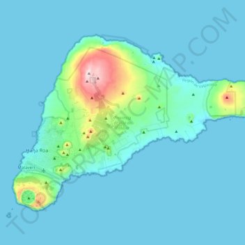 Easter Island topographic map, elevation, terrain