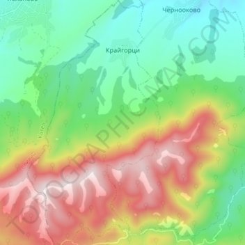 Kraygortsi topographic map, elevation, terrain