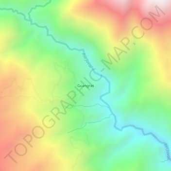 Guangras topographic map, elevation, terrain