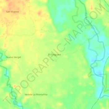 El Chiguaco topographic map, elevation, terrain