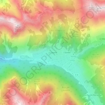 La Clapière topographic map, elevation, terrain