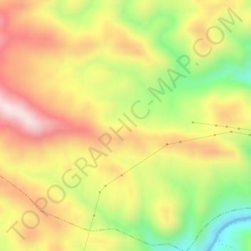 Llanas topographic map, elevation, terrain