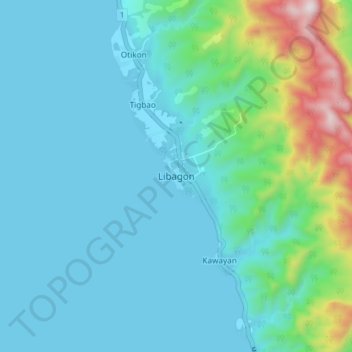 Libagon topographic map, elevation, terrain
