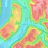 Holidays Cove topographic map, elevation, terrain