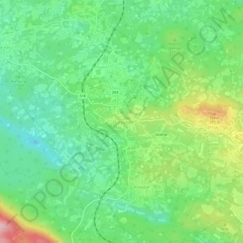 Dutovlje topographic map, elevation, terrain