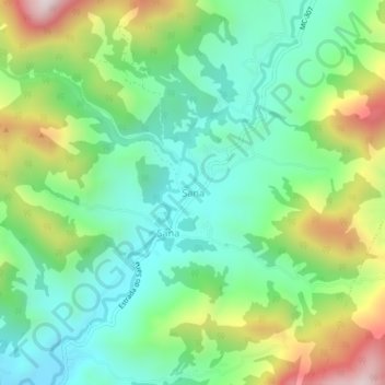 Sana topographic map, elevation, terrain