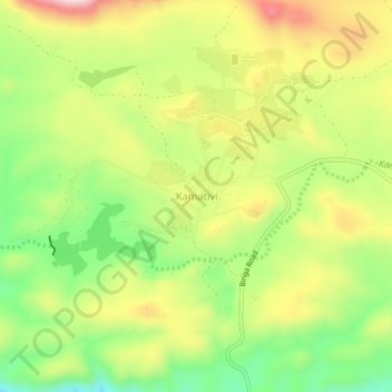 Kamativi topographic map, elevation, terrain