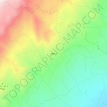 Ibista topographic map, elevation, terrain