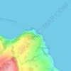 Gudhjem topographic map, elevation, terrain
