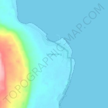 Letwurung topographic map, elevation, terrain