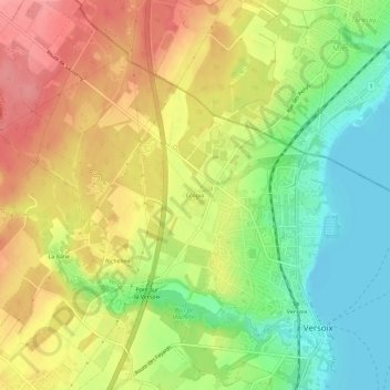 Ecogia topographic map, elevation, terrain
