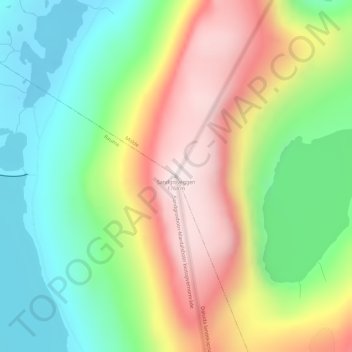 Sandgroveggen topographic map, elevation, terrain