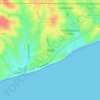 Teshie topographic map, elevation, terrain