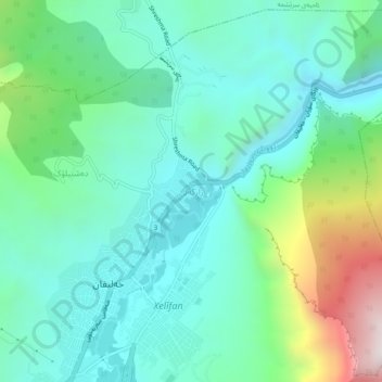 Zarakli topographic map, elevation, terrain