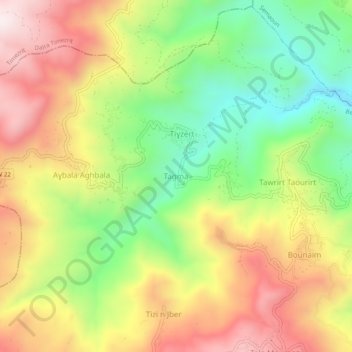 Tagma topographic map, elevation, terrain