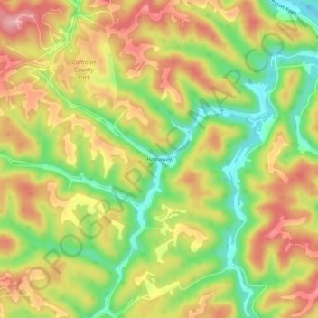 Hathaway topographic map, elevation, terrain