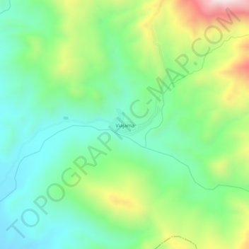 Viajama topographic map, elevation, terrain