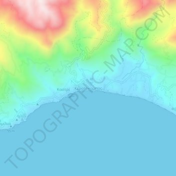 Keratokambos topographic map, elevation, terrain
