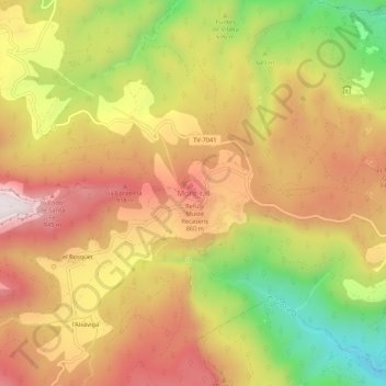 Mont-ral topographic map, elevation, terrain