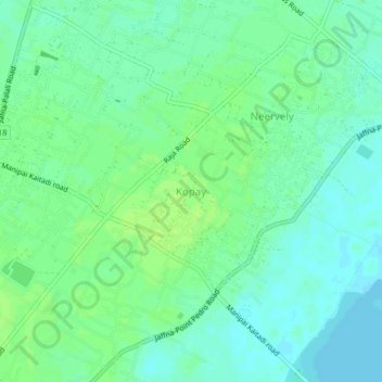 Kopay topographic map, elevation, terrain