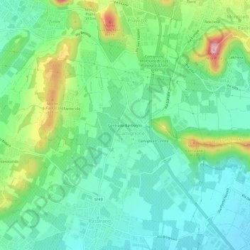 Contrada Barboglio topographic map, elevation, terrain