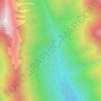 Brisco Range topographic map, elevation, terrain