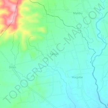 Tactac topographic map, elevation, terrain