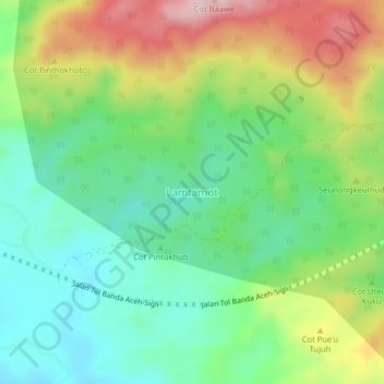 Lamtamot topographic map, elevation, terrain