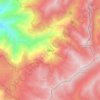 Vetas topographic map, elevation, terrain