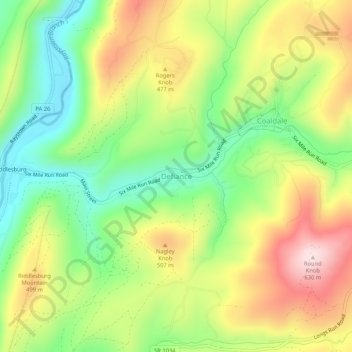 Defiance topographic map, elevation, terrain