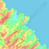 Luanco topographic map, elevation, terrain