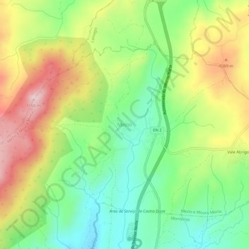 Mezio topographic map, elevation, terrain
