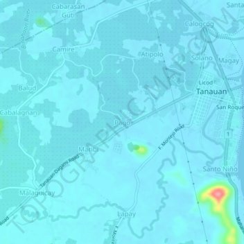 Pago topographic map, elevation, terrain