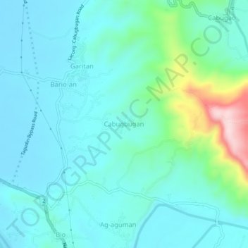 Cabugbugan topographic map, elevation, terrain