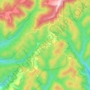 Location topographic map, elevation, terrain