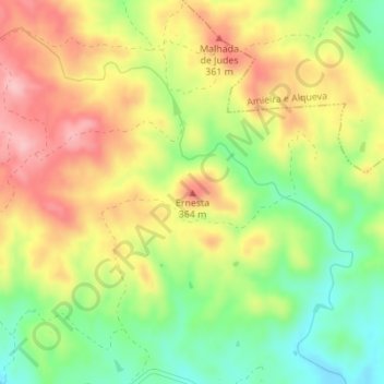 Ernesta topographic map, elevation, terrain