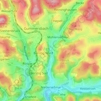 Nöckelseßmar topographic map, elevation, terrain