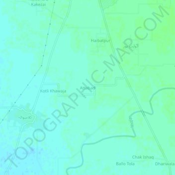 Attabad topographic map, elevation, terrain