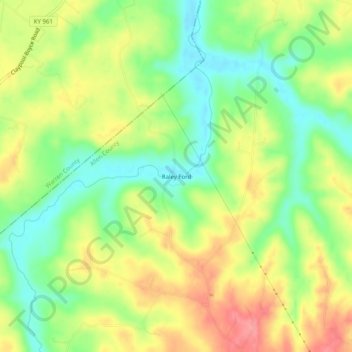 Raley Ford topographic map, elevation, terrain