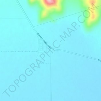 Gannett topographic map, elevation, terrain