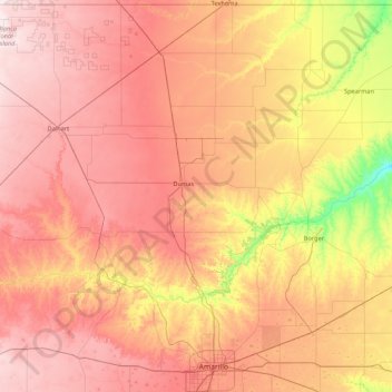 Moore topographic map, elevation, terrain