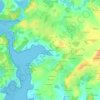 Kerdrean topographic map, elevation, terrain
