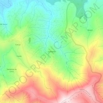 Lontreira topographic map, elevation, terrain