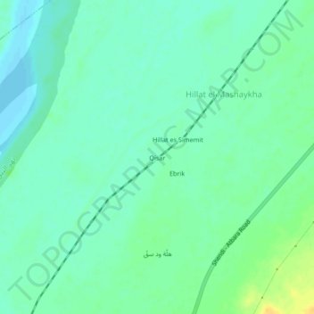 Qisar topographic map, elevation, terrain