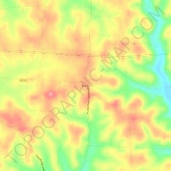 Purity topographic map, elevation, terrain