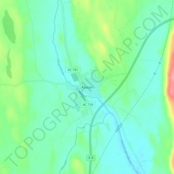 Ånäset topographic map, elevation, terrain