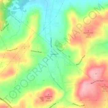 Limeport topographic map, elevation, terrain