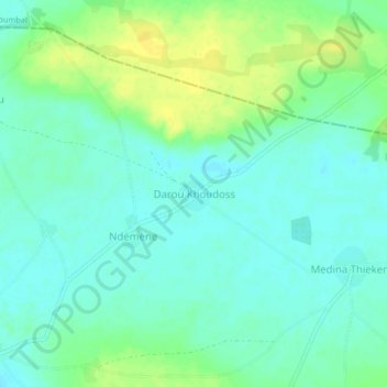 Darou Khoudoss topographic map, elevation, terrain