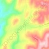Strickler topographic map, elevation, terrain