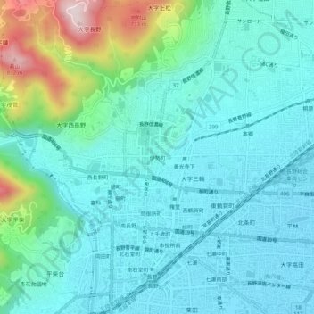 伊勢町 topographic map, elevation, terrain